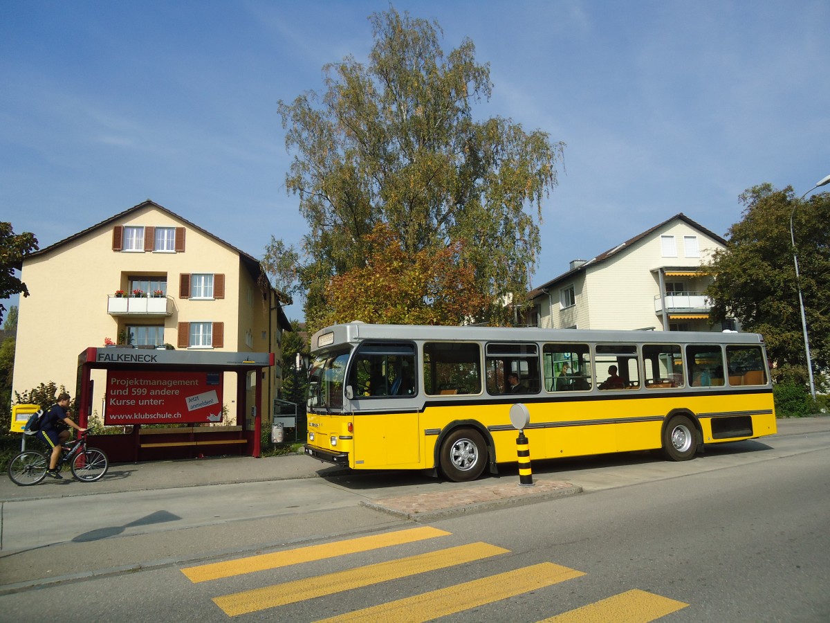 (136'105) - Wanner, Schleitheim - SH 58'045 - Saurer/Hess (ex Ruklic, Schaffhausen; ex VBSH Schaffhausen Nr. 40; ex VBSH Schaffhausen Nr. 19) am 25. September 2011 in Schaffhausen, Falkeneck