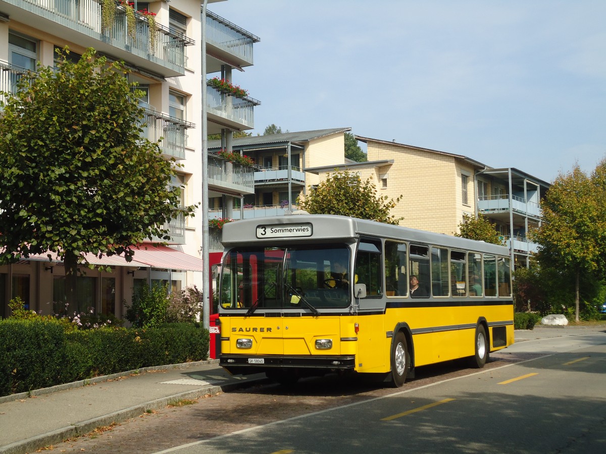 (136'124) - Wanner, Schleitheim - SH 58'045 - Saurer/Hess (ex Ruklic, Schaffhausen; ex VBSH Schaffhausen Nr. 40; ex VBSH Schaffhausen Nr. 19) am 25. September 2011 in Schaffhausen, Trllenbuck