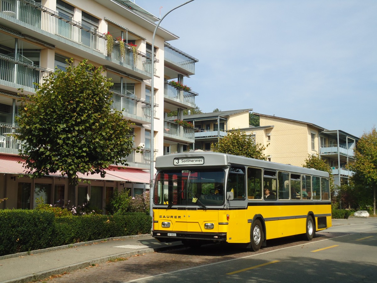 (136'125) - Wanner, Schleitheim - SH 58'045 - Saurer/Hess (ex Ruklic, Schaffhausen; ex VBSH Schaffhausen Nr. 40; ex VBSH Schaffhausen Nr. 19) am 25. September 2011 in Schaffhausen, Trllenbuck