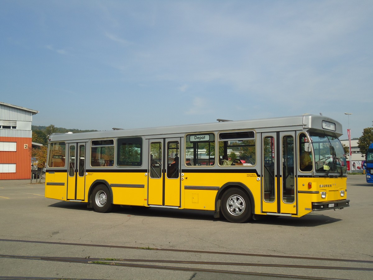 (136'138) - Wanner, Schleitheim - SH 58'045 - Saurer/Hess (ex Ruklic, Schaffhausen; ex VBSH Schaffhausen Nr. 40; ex VBSH Schaffhausen Nr. 19) am 25. September 2011 in Schaffhausen, Majorenacker