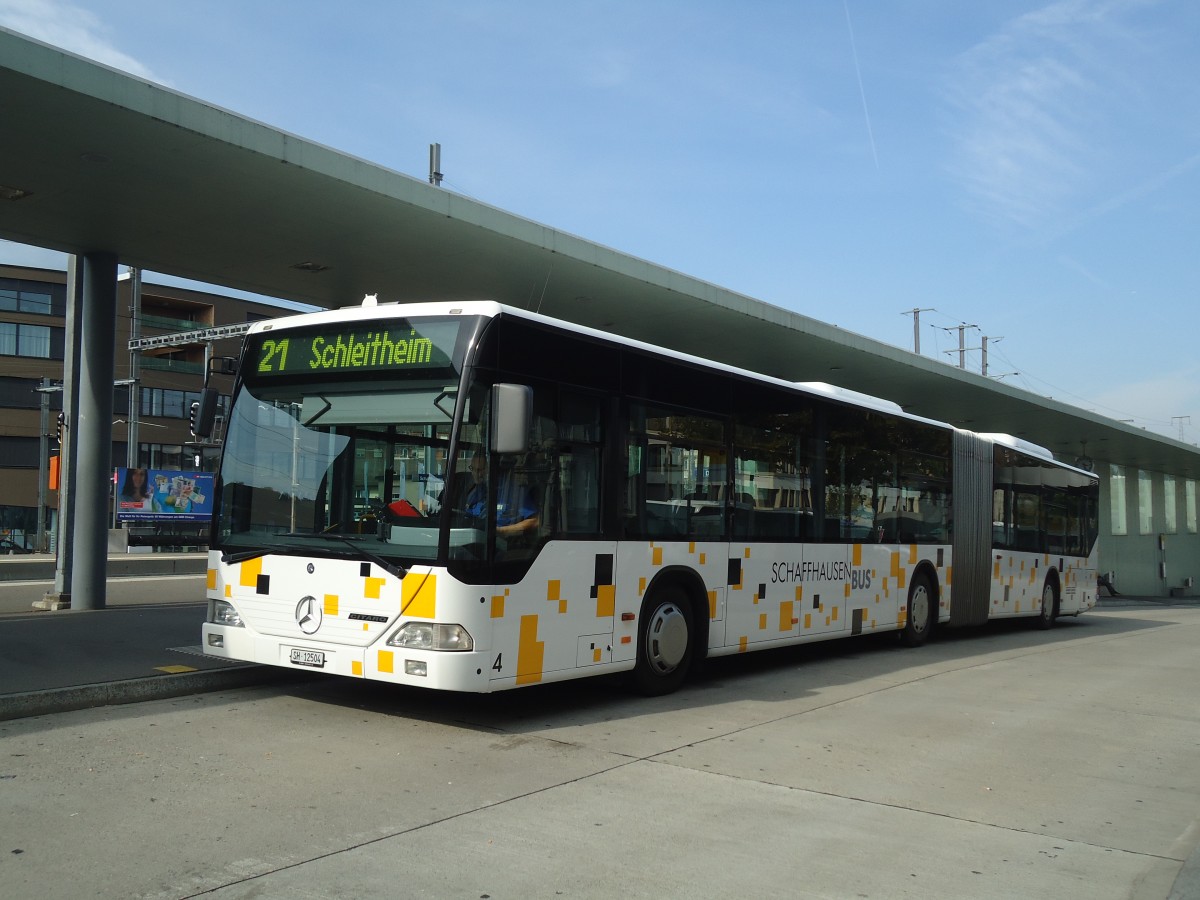 (136'195) - SB Schaffhausen - Nr. 4/SH 12'504 - Mercedes am 25. September 2011 beim Bahnhof Schaffhausen