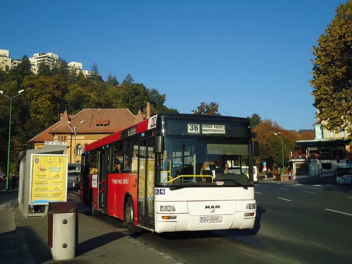 (136'304) - RAT Brasov - Nr. 767/BV 09 RRJ - MAN am 4. Oktober 2011 in Brasov, Livada Postei