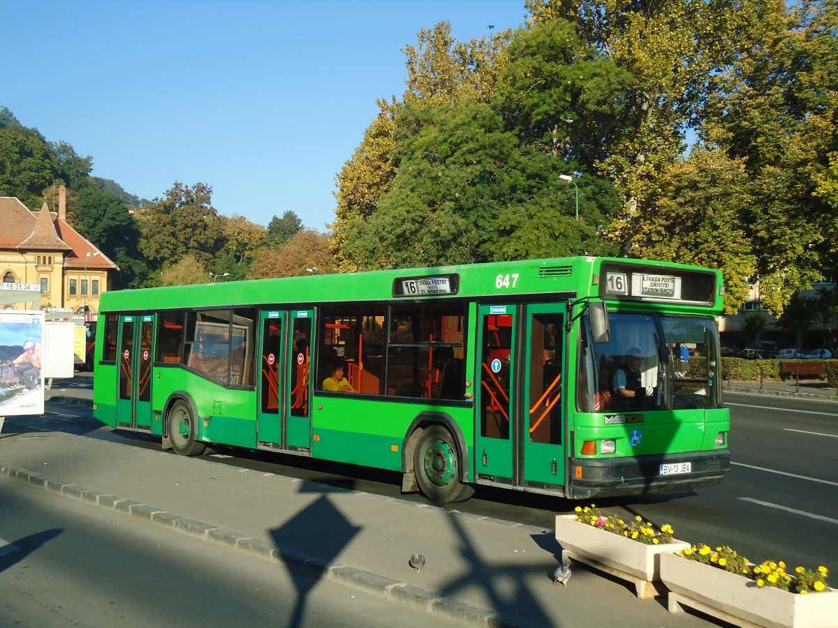 (136'306) - RAT Brasov - Nr. 647/BV 13 JBA - MAZ am 4. Oktober 2011 in Brasov, Livada Postei