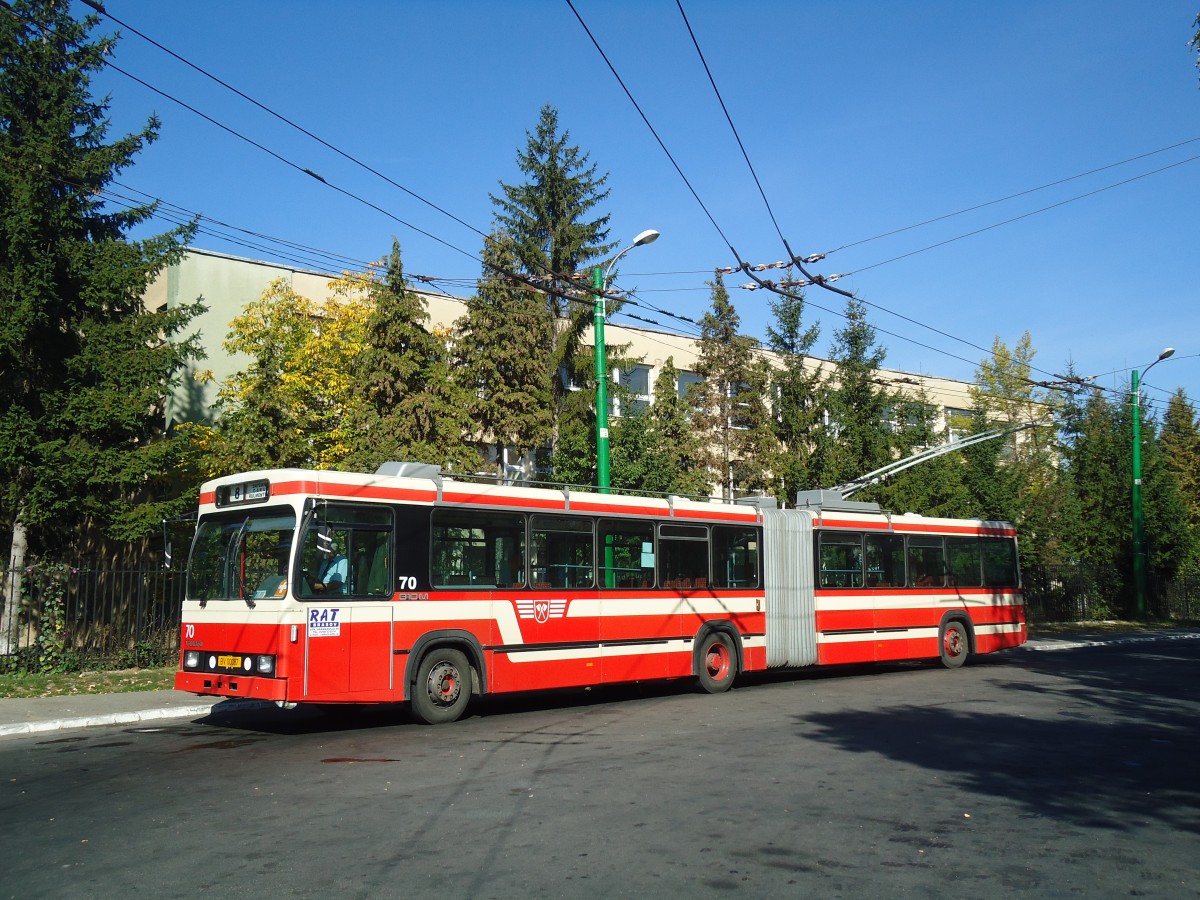 (136'363) - RAT Brasov - Nr. 70/BV 00'087 - Volvo/R&J Gelenktrolleybus (ex VB Biel/CH Nr. 70) am 4. Oktober 2011 in Brasov, Rulmentul