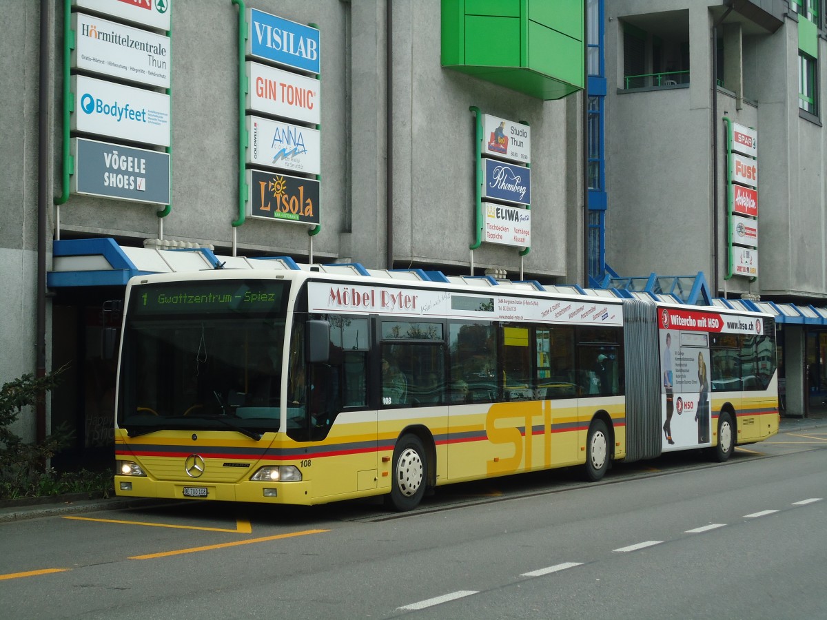 (136'739) - STI Thun - Nr. 108/BE 700'108 - Mercedes am 11. November 2011 in Thun, Postbrcke