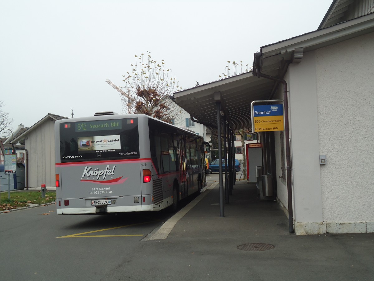 (136'992) - Knpfel, Dinhard - Nr. 179/ZH 255'593 - Mercedes am 24. November 2011 beim Bahnhof Andelfingen