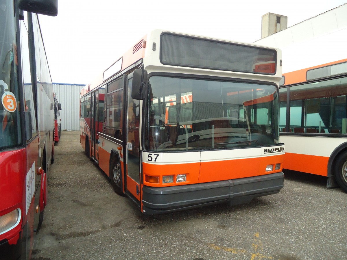 (137'022) - RATP, Satigny - Nr. 57 - Neoplan (ex Dupraz, Genve Nr. 57) am 26. November 2011 in Biel, Rattinbus