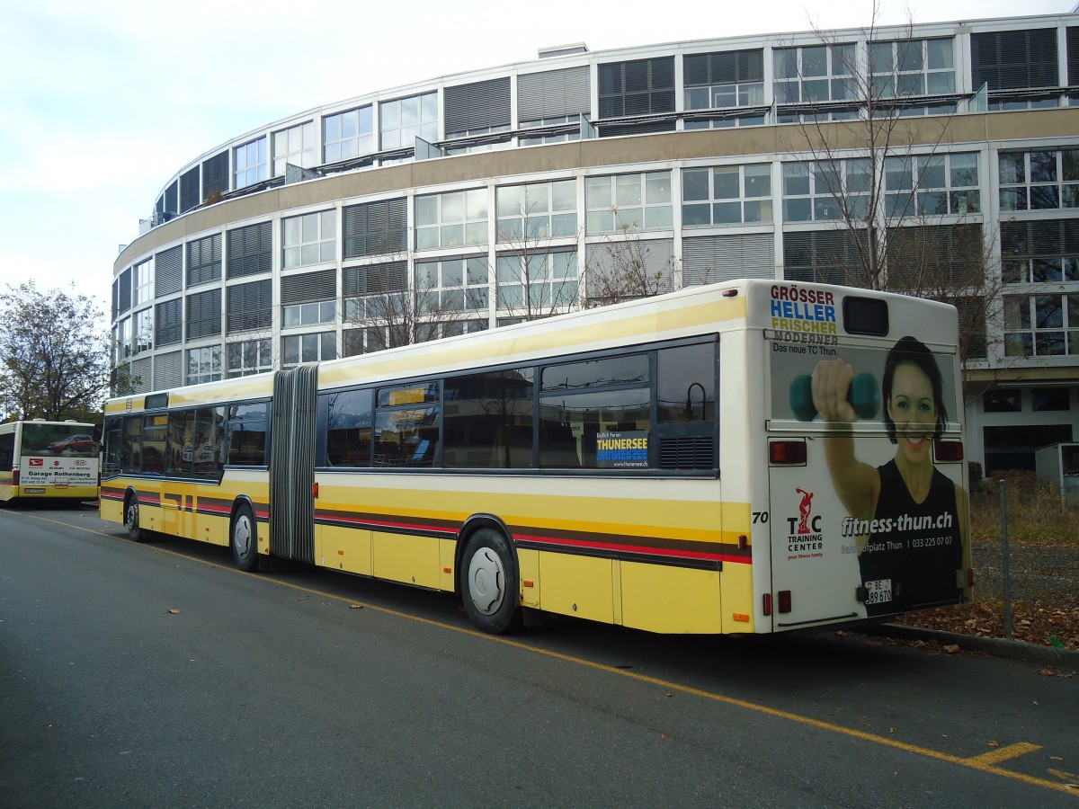 (137'110) - STI Thun - Nr. 70/BE 389'670 - MAN am 6. Dezember 2011 bei der Schifflndte Thun