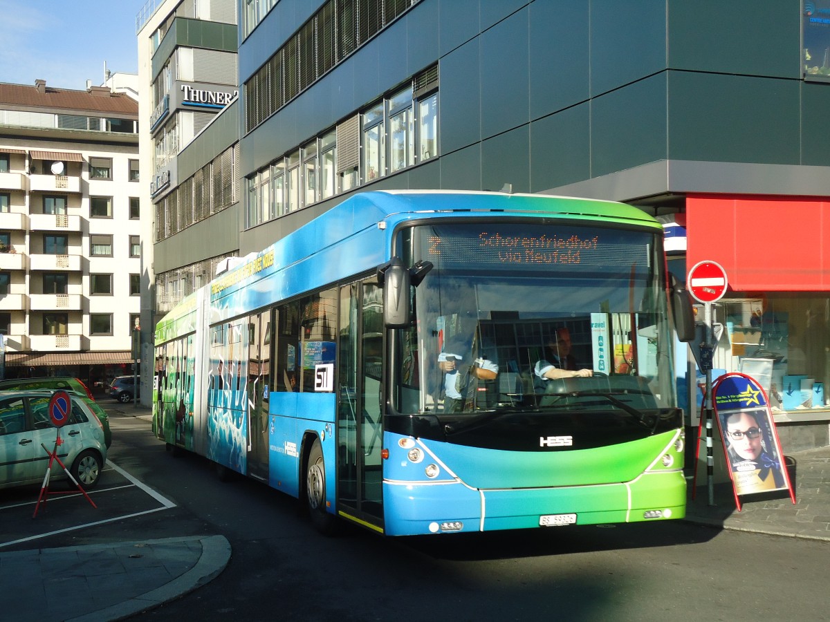 (137'116) - STI Thun (Testbus) - BS 59'326 - Hess am 8. Dezember 2011 in Thun, Rampenstrasse