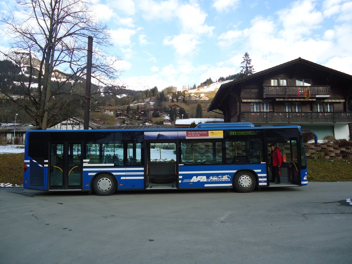 (137'194) - AFA Adelboden - Nr. 92/BE 26'704 - Mercedes (ex Nr. 4) am 11. Dezember 2011 beim Bahnhof Lenk