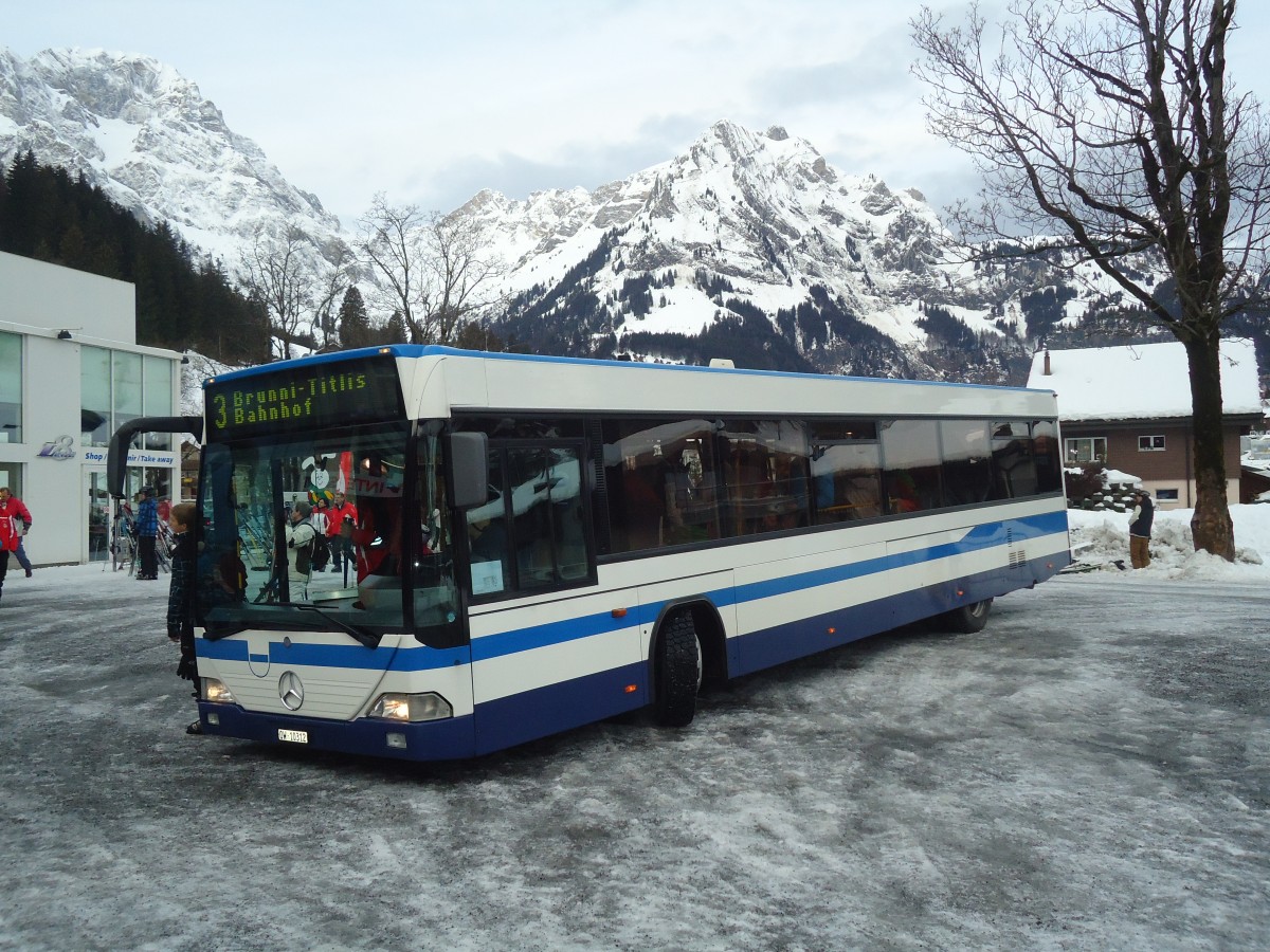 (137'326) - EAB Engelberg - Nr. 7/OW 10'312 - Mercedes/Hess (ex ZVB Zug Nr. 160; ex ZVB Zug Nr. 60; ex ZVB Zug Nr. 30; ex Auf der Maur, Steinen Nr. 217) am 2. Januar 2012 in Engelberg, Titlisbahnen