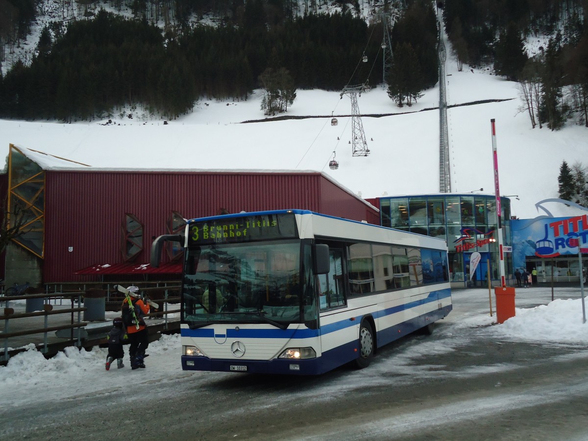 (137'339) - EAB Engelberg - Nr. 7/OW 10'312 - Mercedes/Hess (ex ZVB Zug Nr. 160; ex ZVB Zug Nr. 60; ex ZVB Zug Nr. 30; ex Auf der Maur, Steinen Nr. 217) am 2. Januar 2012 in Engelberg, Titlisbahnen