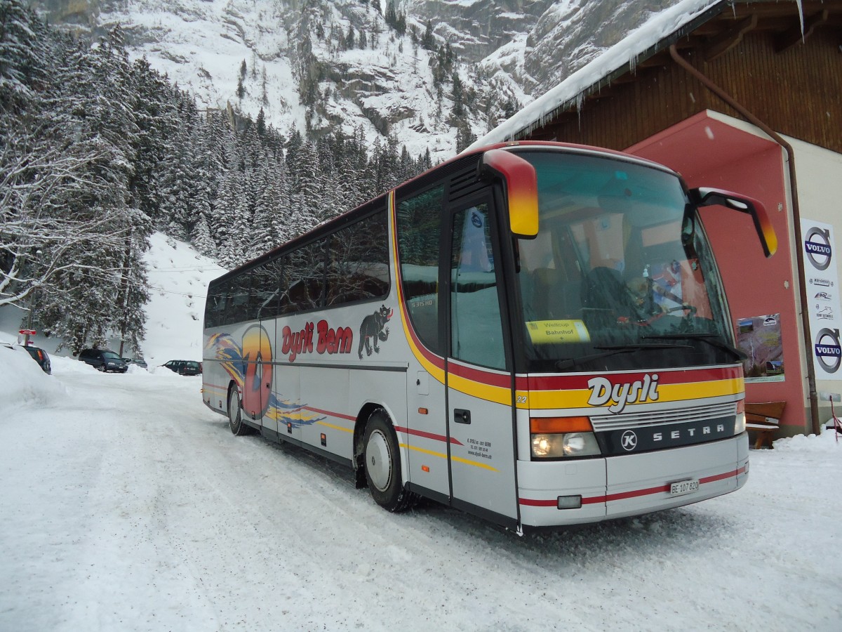 (137'513) - Dysli, Bern - Nr. 22/BE 107'820 - Setra am 7. Januar 2012 in Adelboden, Unter dem Birg