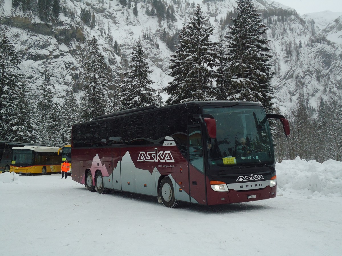 (137'514) - ASKA Aeschi - Nr. 52/BE 28'177 - Setra am 7. Januar 2012 in Adelboden, Unter dem Birg