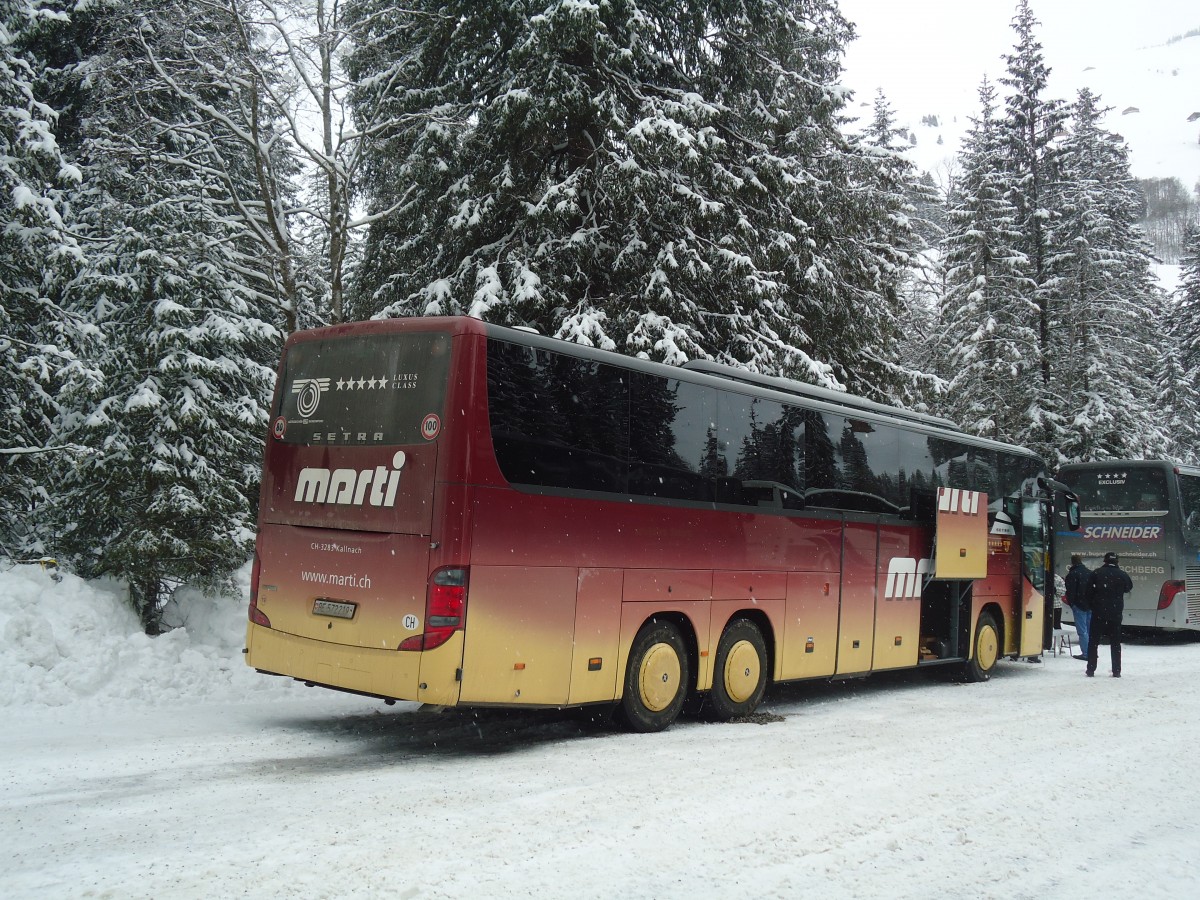 (137'527) - Marti, Kallnach - Nr. 19/BE 572'219 - Setra am 7. Januar 2012 in Adelboden, Unter dem Birg