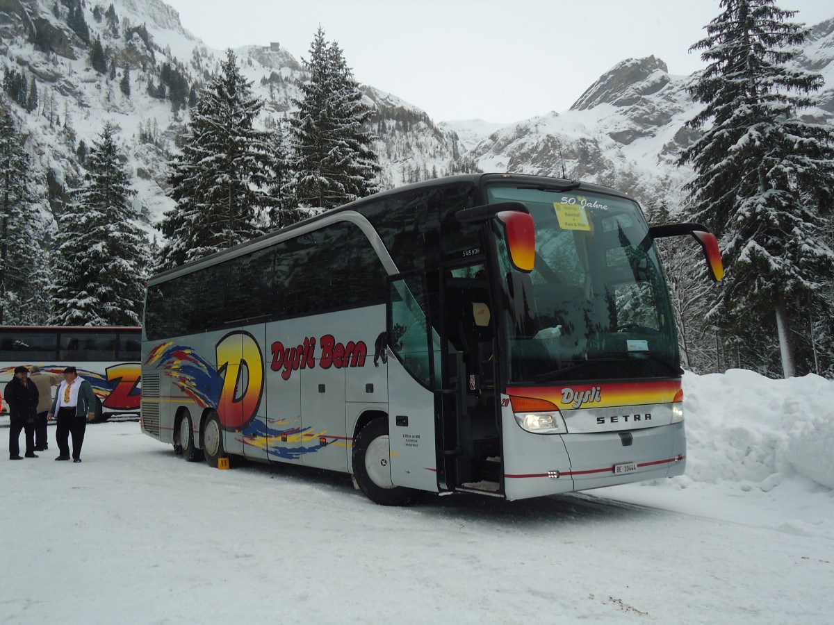 (137'528) - Dysli, Bern - Nr. 20/BE 10'444 - Setra (ex EvoBus, Kloten) am 7. Januar 2012 in Adelboden, Unter dem Birg