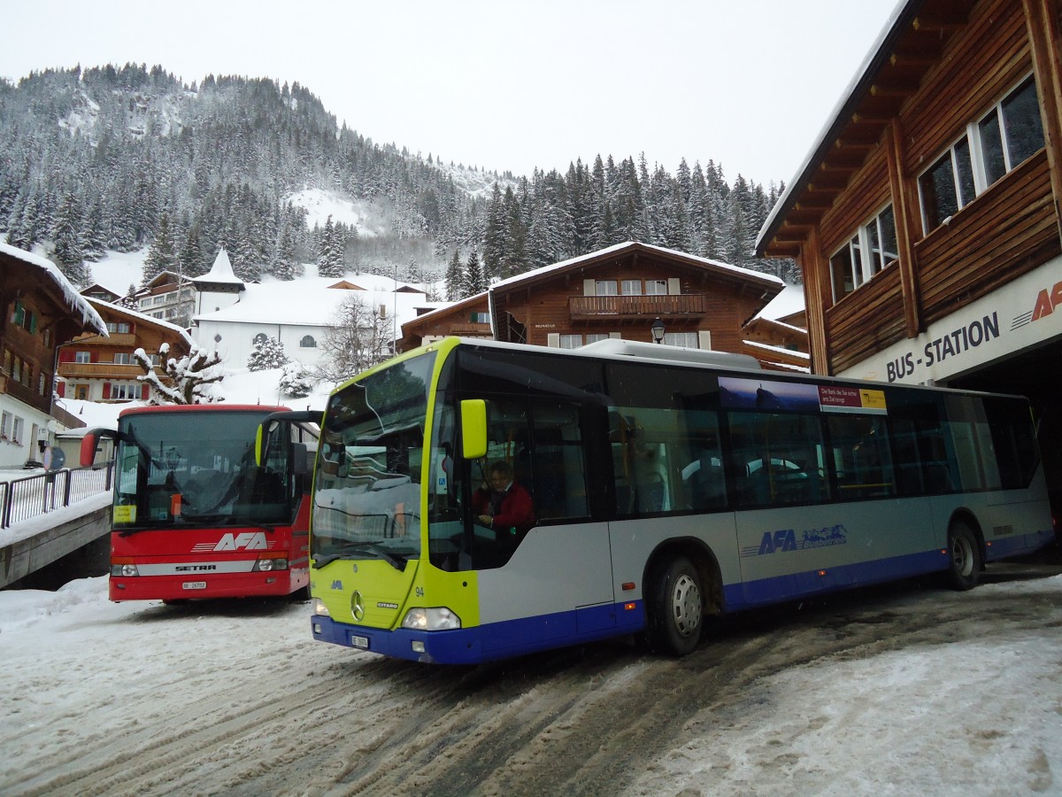 (137'551) - AFA Adelboden - Nr. 94/BE 26'974 - Mercedes am 7. Januar 2012 beim Autobahnhof Adelboden