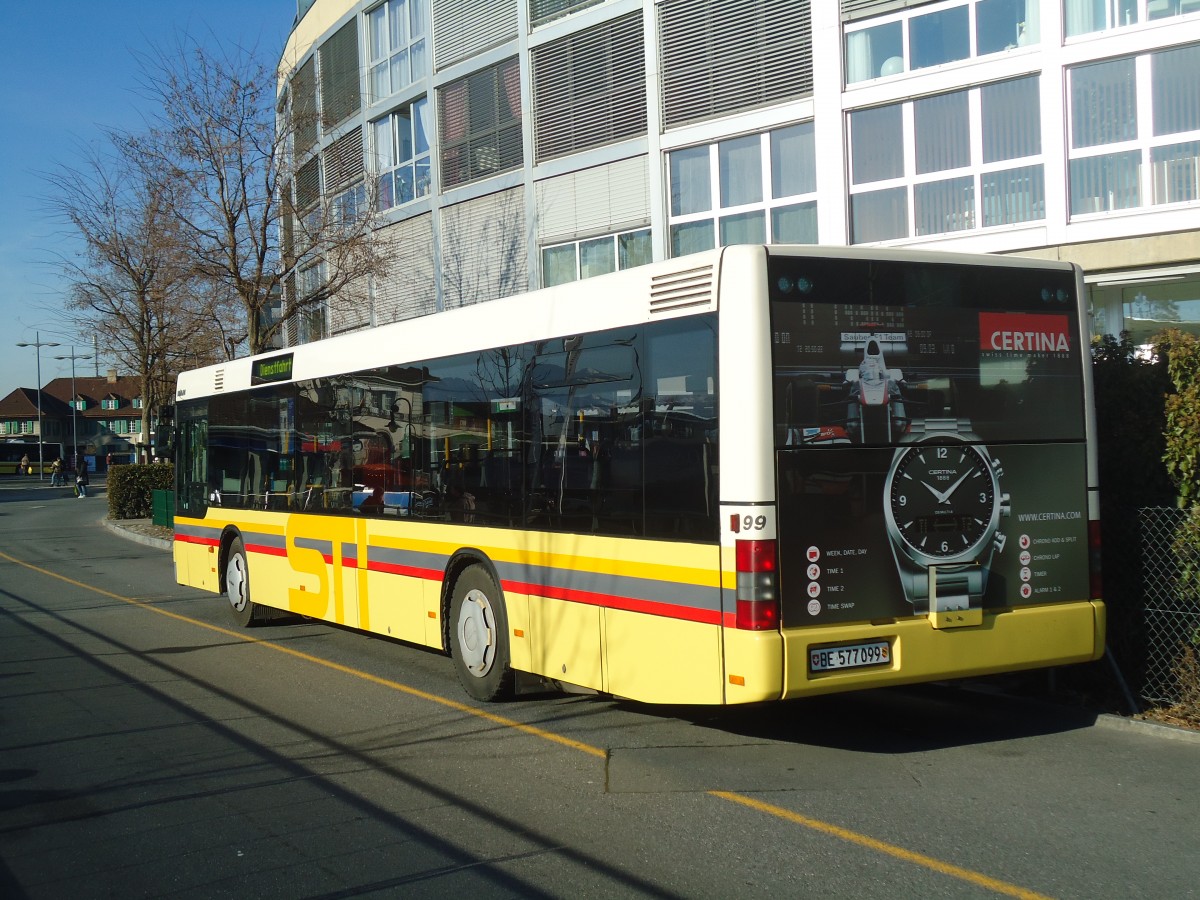 (137'594) - STI Thun - Nr. 99/BE 577'099 - MAN am 17. Januar 2012 bei der Schifflndte Thun