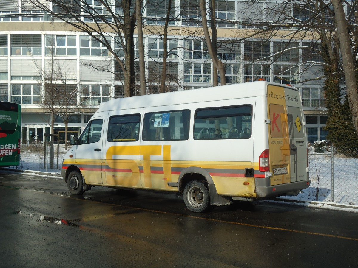 (137'643) - STI Thun - Nr. 3/BE 551'003 - Mercedes am 3. Februar 2012 bei der Schifflndte Thun