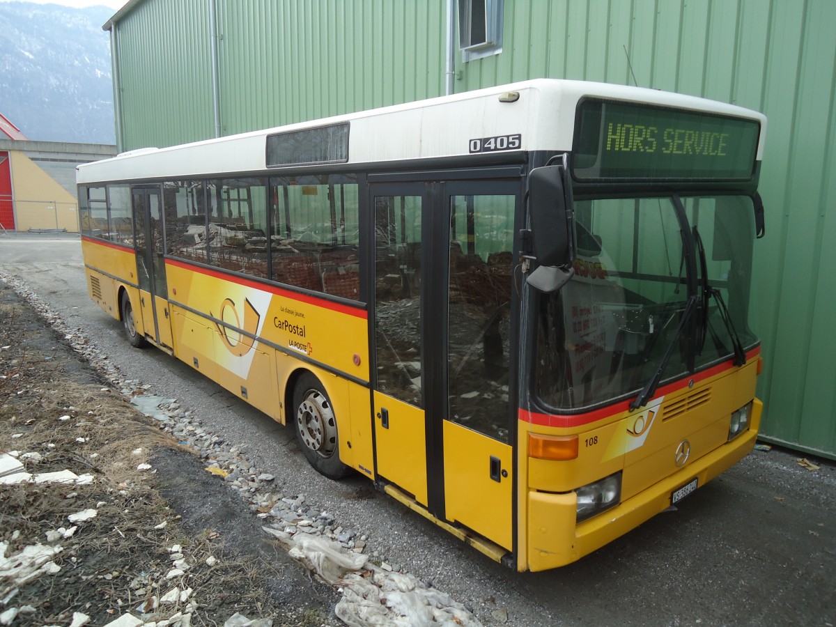 (137'775) - Buchard, Leytron - Nr. 108/VS 386'240 - Mercedes (ex PostAuto Nordschweiz; ex P 25'503) am 19. Februar 2012 in Leytron, Garage