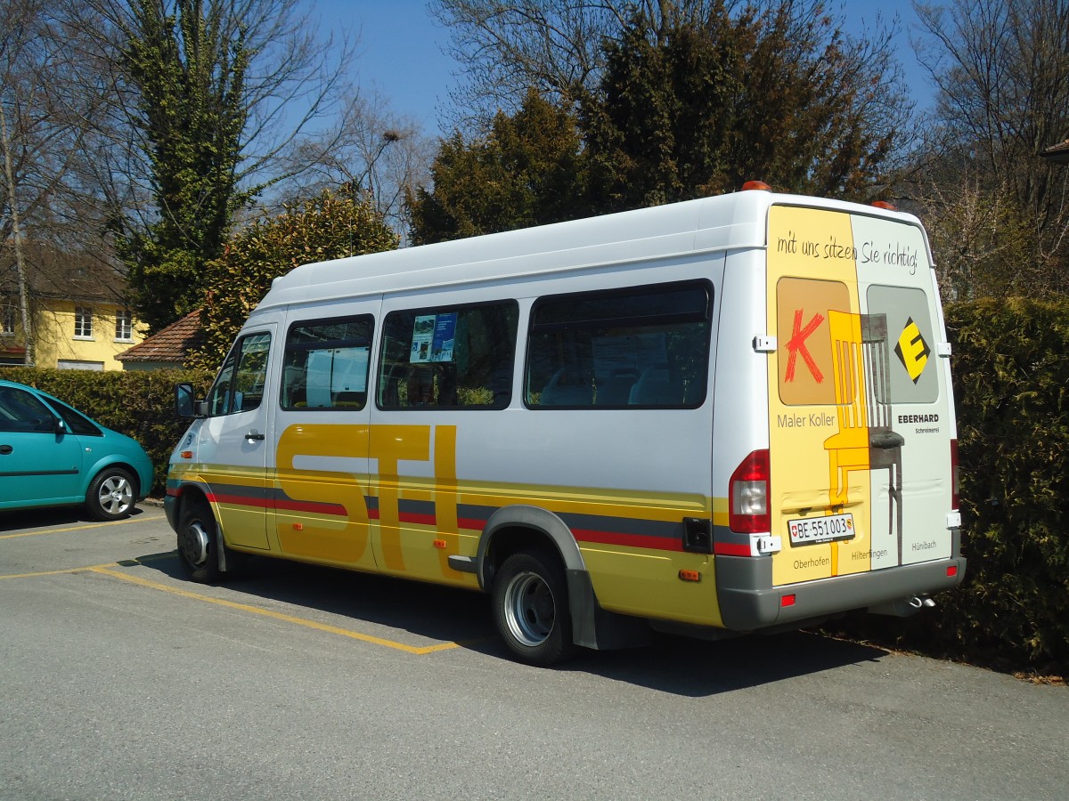 (138'403) - STI Thun - Nr. 3/BE 551'003 - Mercedes am 27. Mrz 2012 bei der Schifflndte Thun