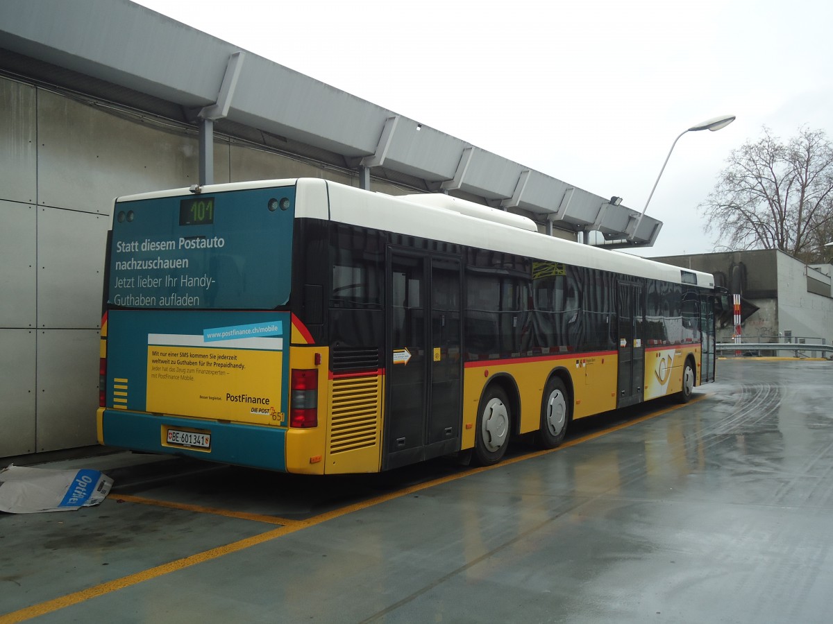 (138'538) - PostAuto Bern - Nr. 651/BE 601'341 - MAN am 15. April 2012 in Bern, Postautostation