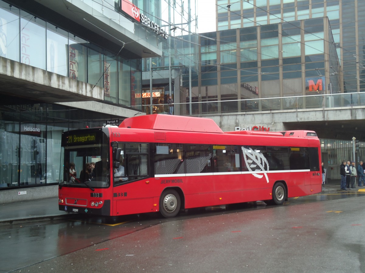 (138'566) - Bernmobil, Bern - Nr. 133/BE 624'133 - Volvo am 16. April 2012 beim Bahnhof Bern