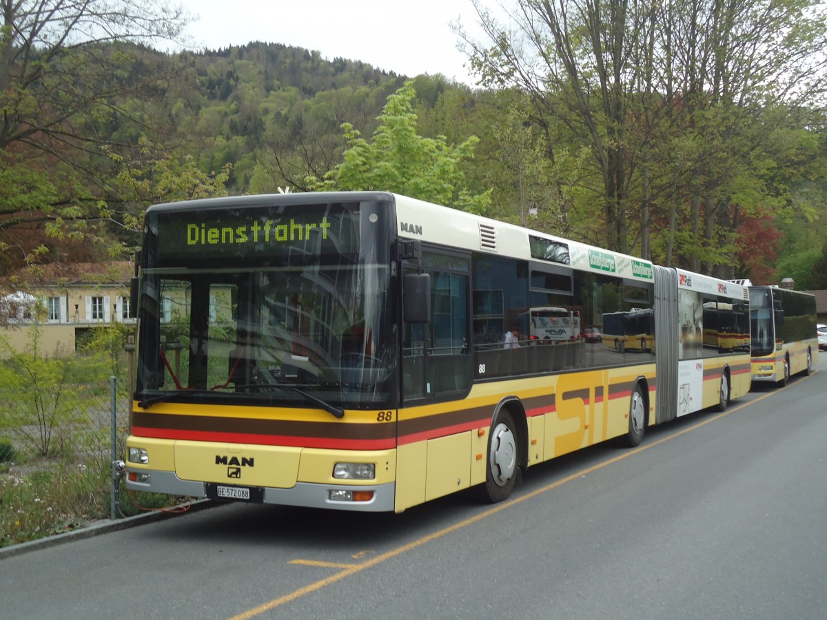 (138'601) - STI Thun - Nr. 88/BE 572'088 - MAN am 2. Mai 2012 bei der Schifflndte Thun