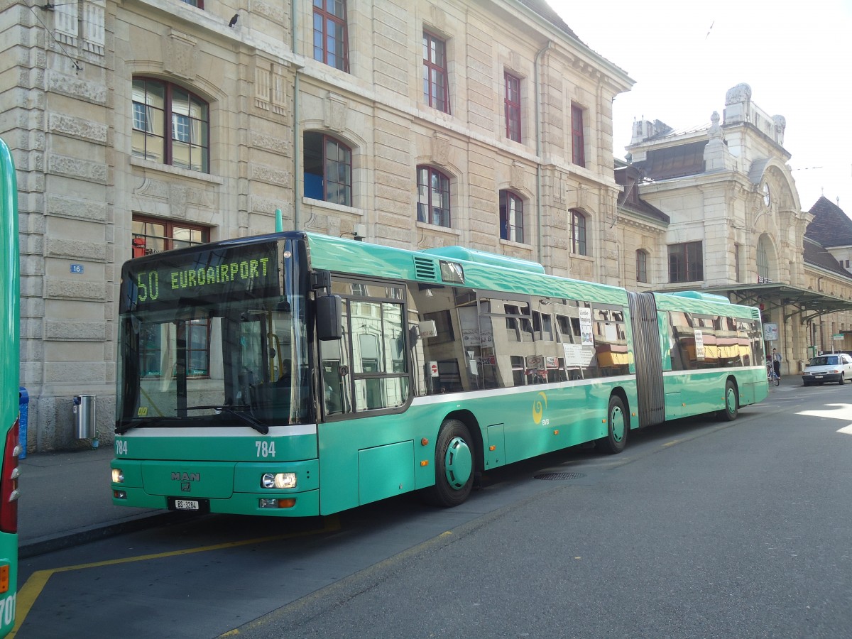 (138'711) - BVB Basel - Nr. 784/BS 3284 - MAN am 6. Mai 2012 beim Bahnhof Basel