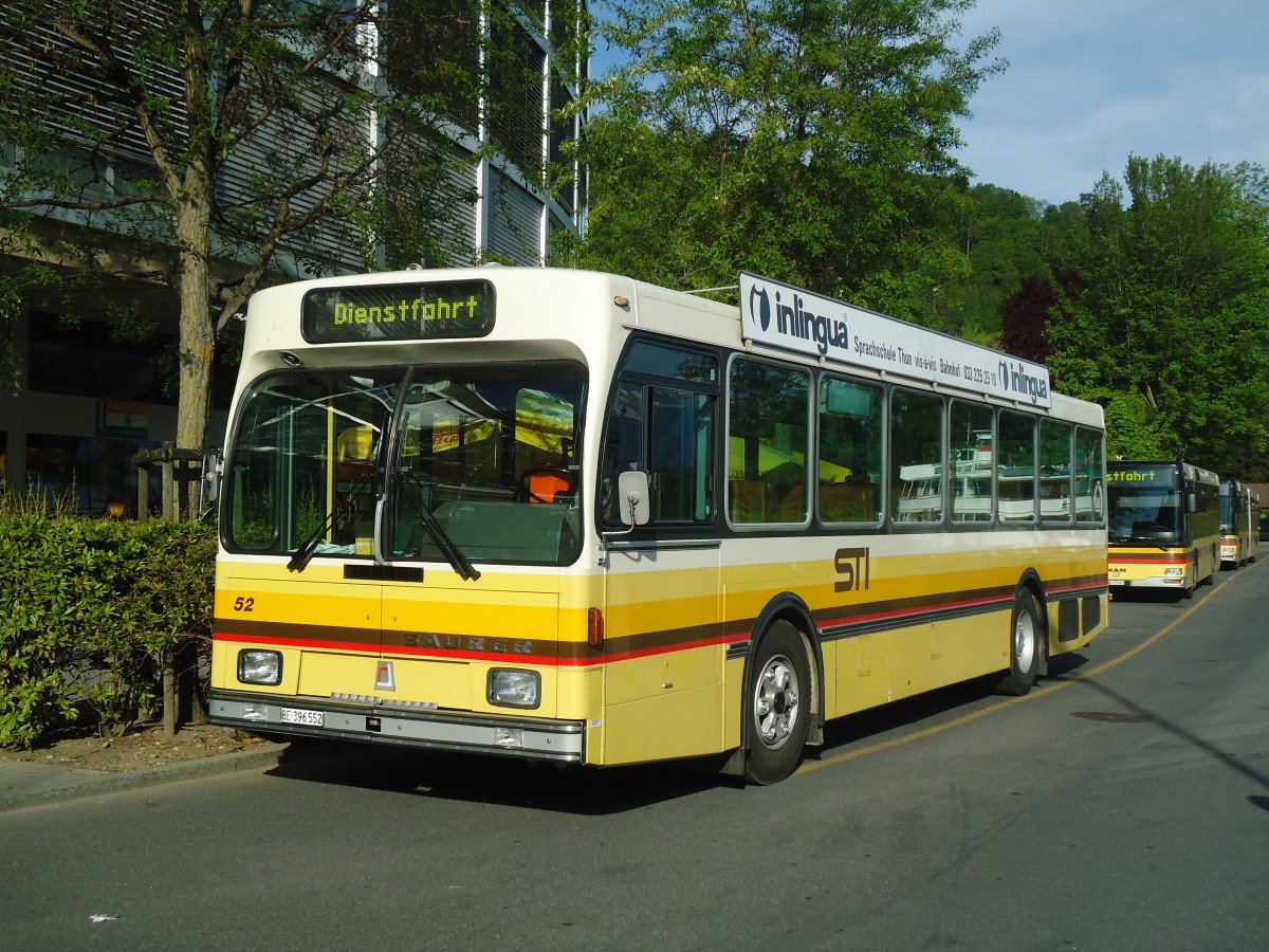 (138'715) - STI Thun - Nr. 52/BE 396'552 - Saurer/R&J am 11. Mai 2012 bei der Schifflndte Thun