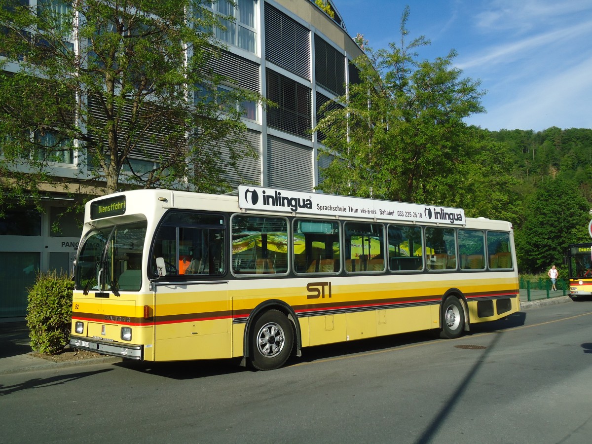 (138'717) - STI Thun - Nr. 52/BE 396'552 - Saurer/R&J am 11. Mai 2012 bei der Schifflndte Thun