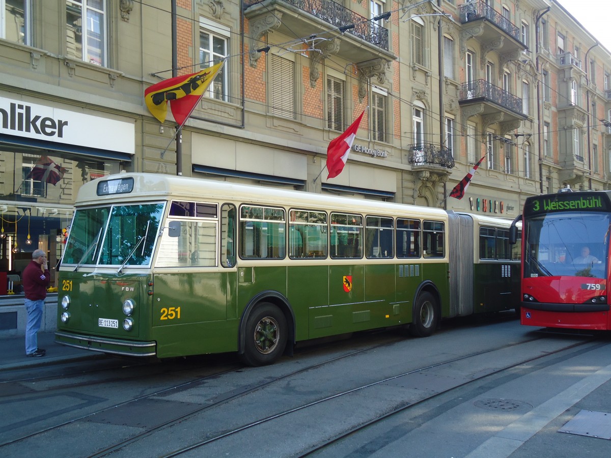 (138'731) - SVB Bern (TVB) - Nr. 251/BE 113'215 - FBW/SWS-R&J am 13. Mai 2012 in Bern, Schwanengasse