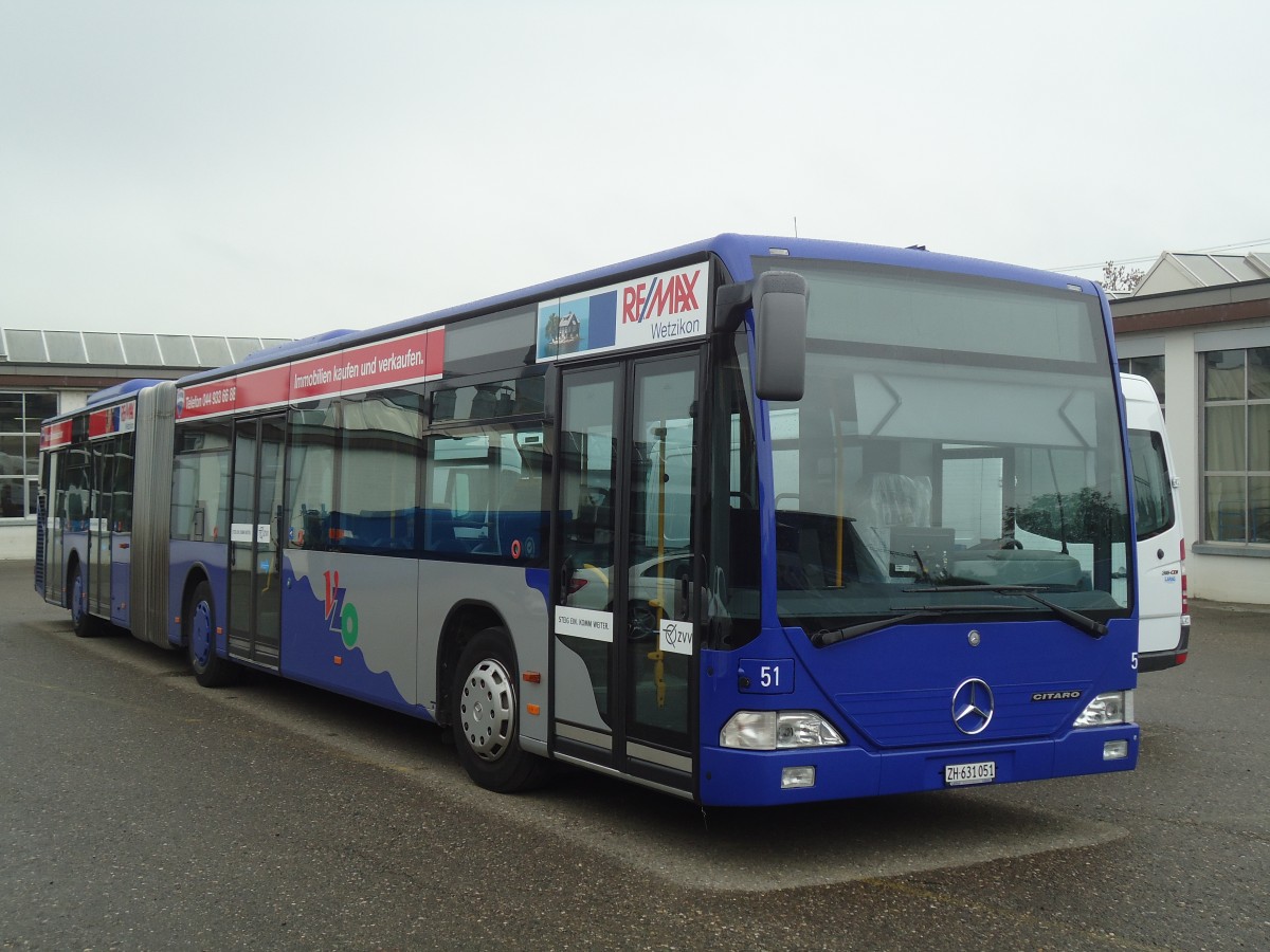 (138'805) - VZO Grningen - Nr. 51/ZH 631'051 - Mercedes am 16. Mai 2012 in Wil, Larag