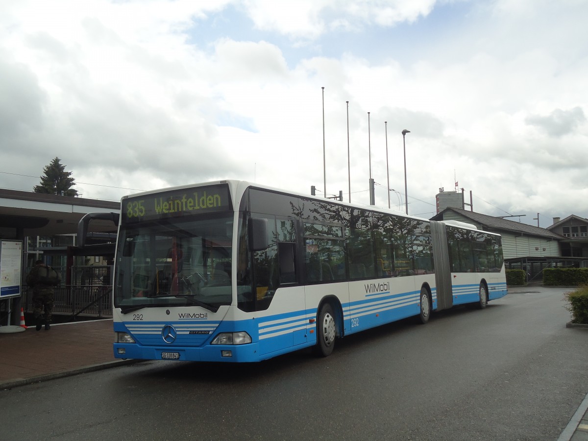 (138'817) - WilMobil, Wil - Nr. 292/SG 338'841 - Mercedes (ex RTB Altsttten Nr. 1) am 16. Mai 2012 beim Bahnhof Wil