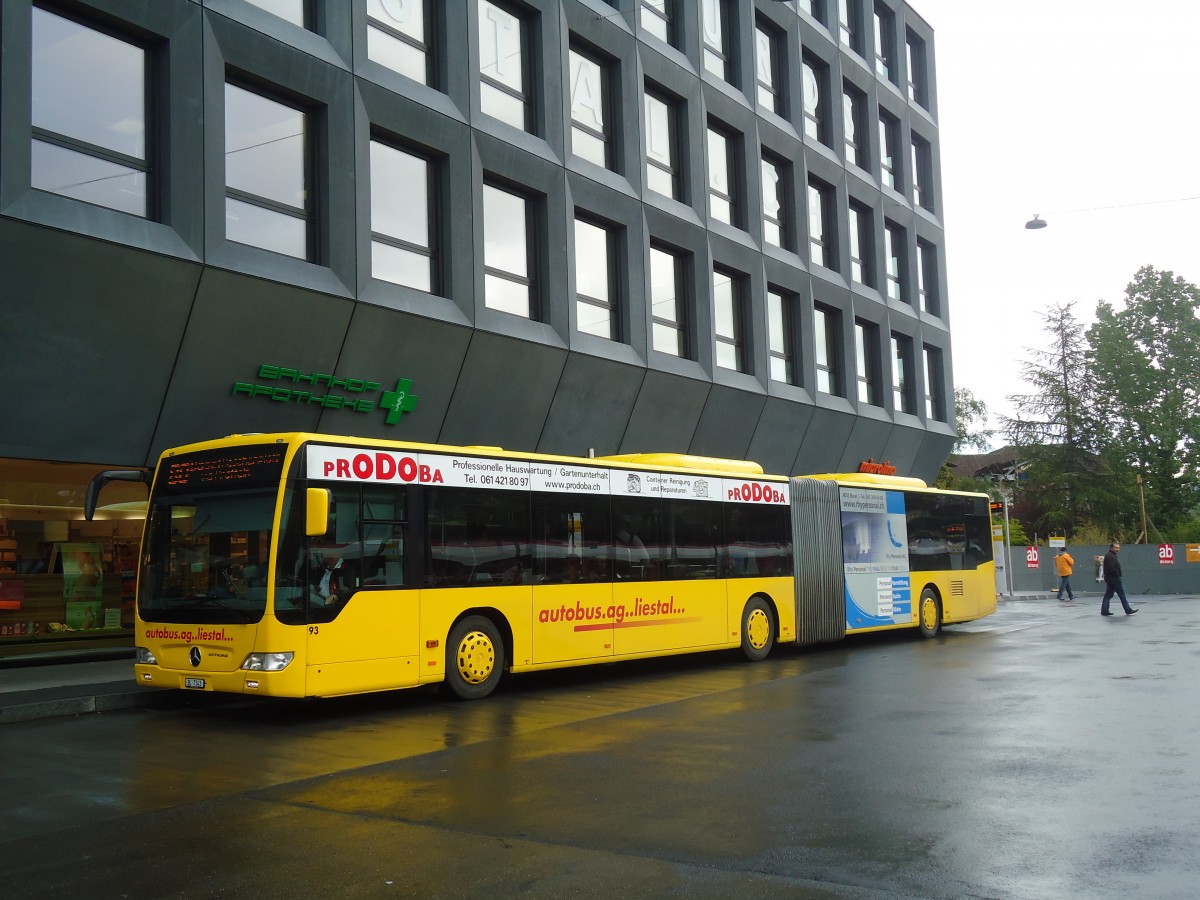 (138'874) - AAGL Liestal - Nr. 93/BL 7343 - Mercedes am 16. Mai 2012 beim Bahnhof Liestal