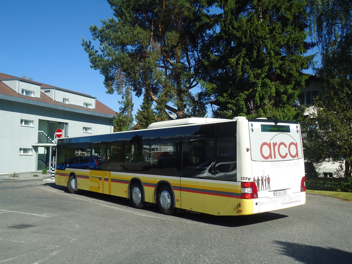 (138'896) - STI Thun - Nr. 139/BE 801'139 - MAN am 17. Mai 2012 in Steffisburg, Alte Bernstrasse