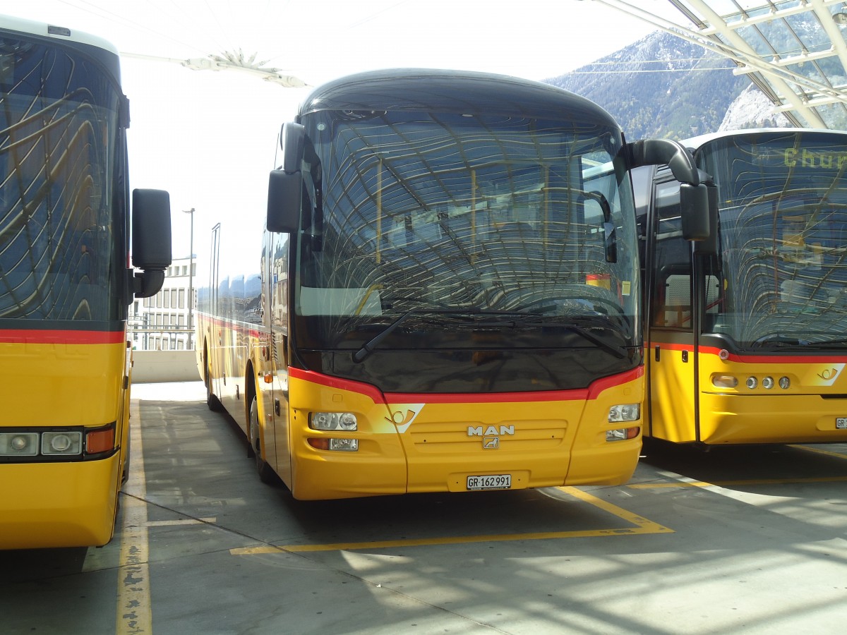 (138'903) - PostAuto Graubnden - GR 162'991 - MAN am 17. Mai 2012 in Chur, Postautostation