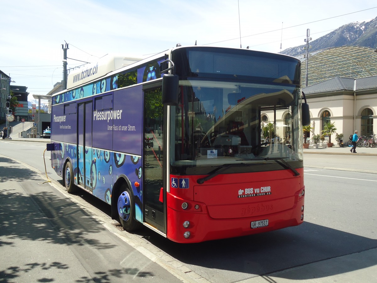 (138'913) - SBC Chur - Nr. 17/GR 97'517 - Otokar/Gpbus am 17. Mai 2012 beim Bahnhof Chur