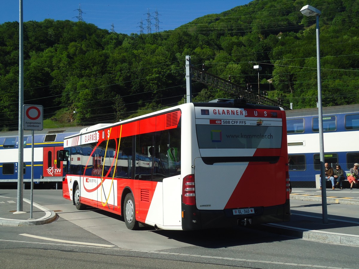 (138'969) - Niederer, Filzbach - Nr. 29/GL 340 - Mercedes am 17. Mai 2012 beim Bahnhof Ziegelbrcke