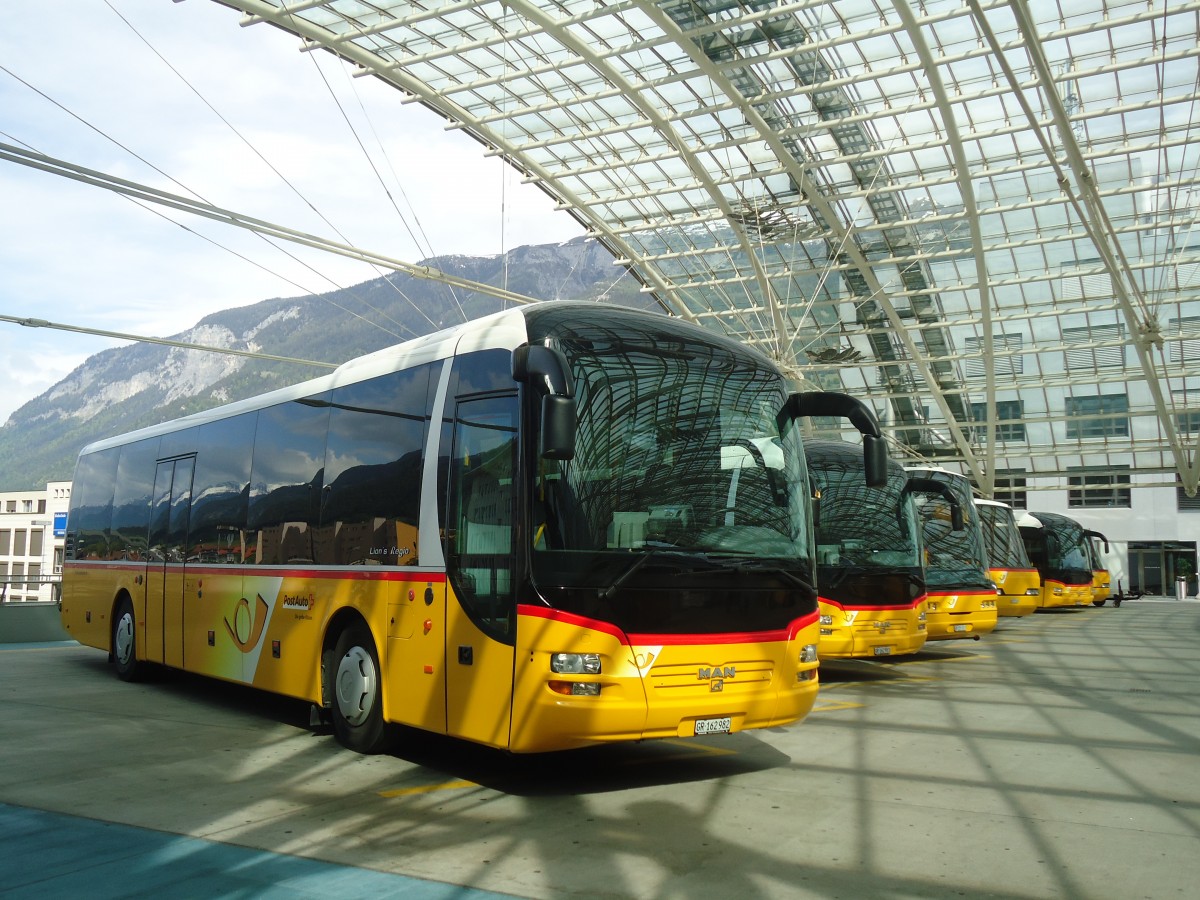 (138'995) - PostAuto Graubnden - GR 162'982 - MAN am 20. Mai 2012 in Chur, Postautostation