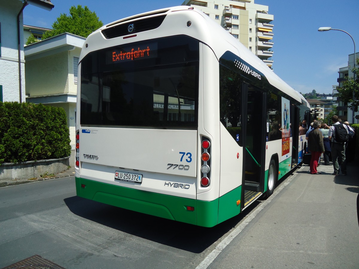 (139'278) - VBL Luzern - Nr. 73/LU 250'372 - Volvo am 2. Juni 2012 in Kriens