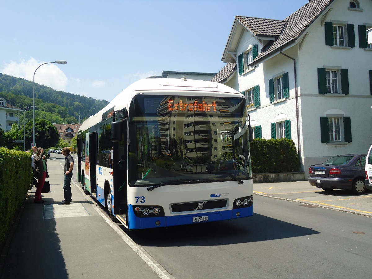 (139'280) - VBL Luzern - Nr. 73/LU 250'372 - Volvo am 2. Juni 2012 in Kriens