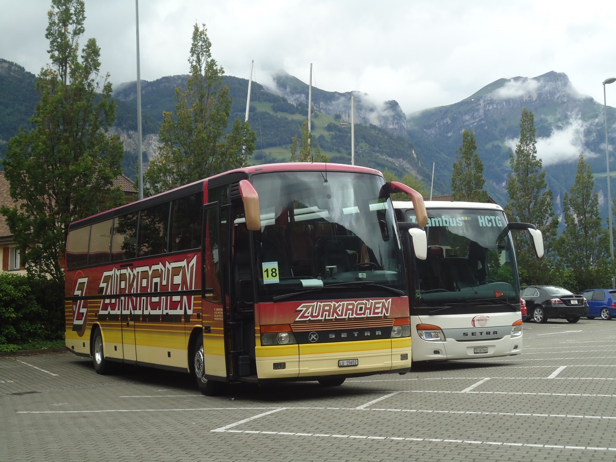 (139'449) - Zurkirchen, Malters - LU 15'652 - Setra am 11. Juni 2012 beim Bahnhof Flelen