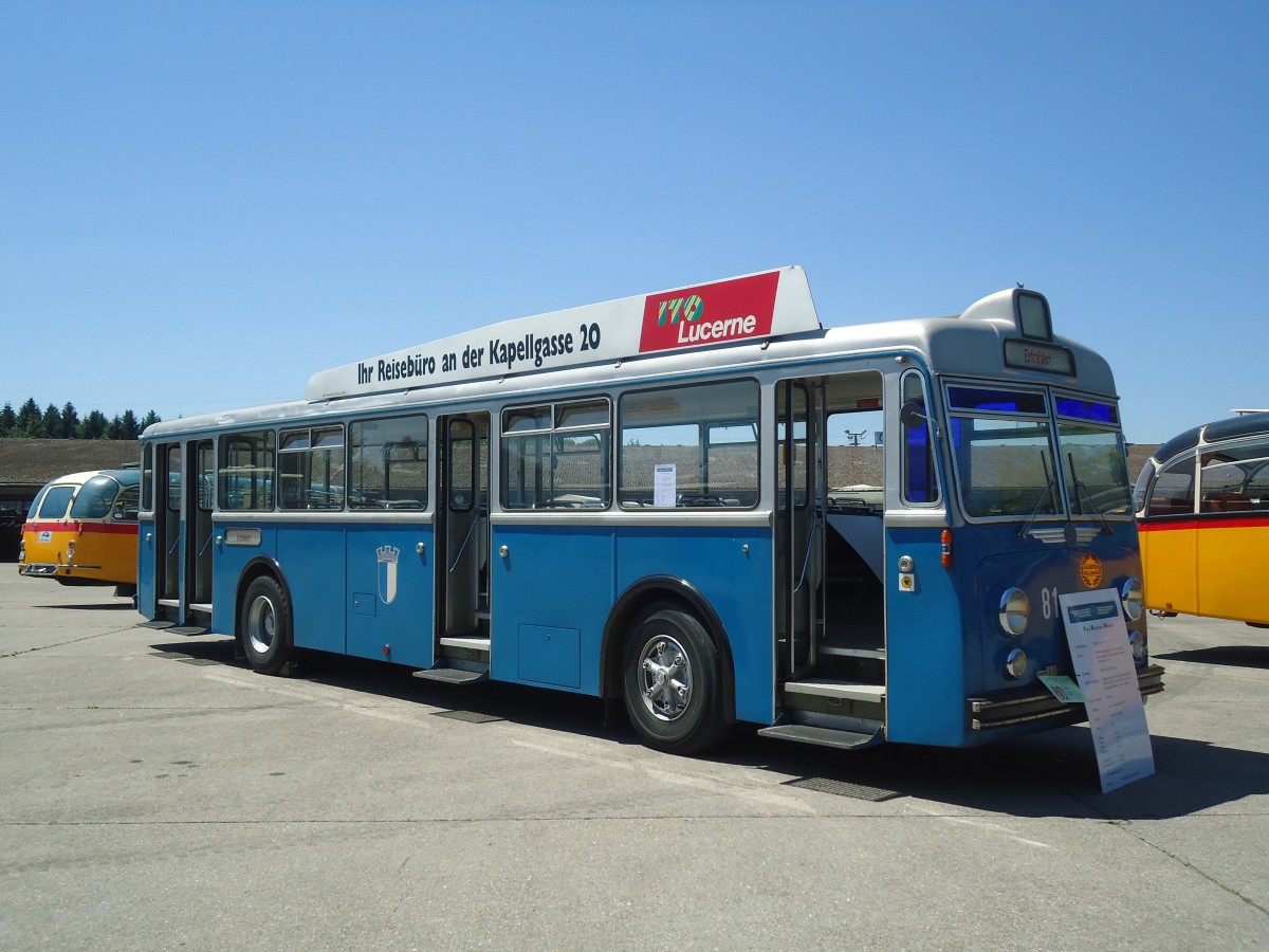 (139'778) - VBL Luzern - Nr. 81 - FBW/Hess am 16. Juni 2012 in Hinwil, AMP