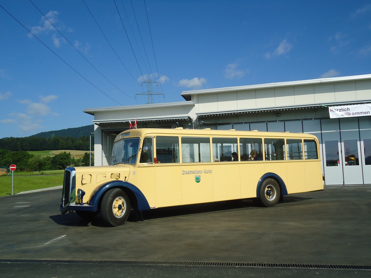 (139'901) - BOGG Wangen b.O. - Nr. 8/SO 14'190 - Berna/Hess (ex SOO Olten Nr. 8) am 23. Juni 2012 in Lostorf, Garage