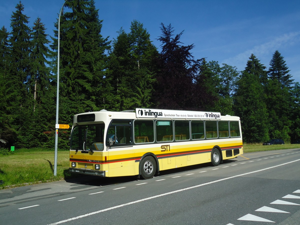 (139'980) - STI Thun - Nr. 52/BE 396'552 - Saurer/R&J am 24. Juni 2012 in Heimenschwand, Kuhstelle