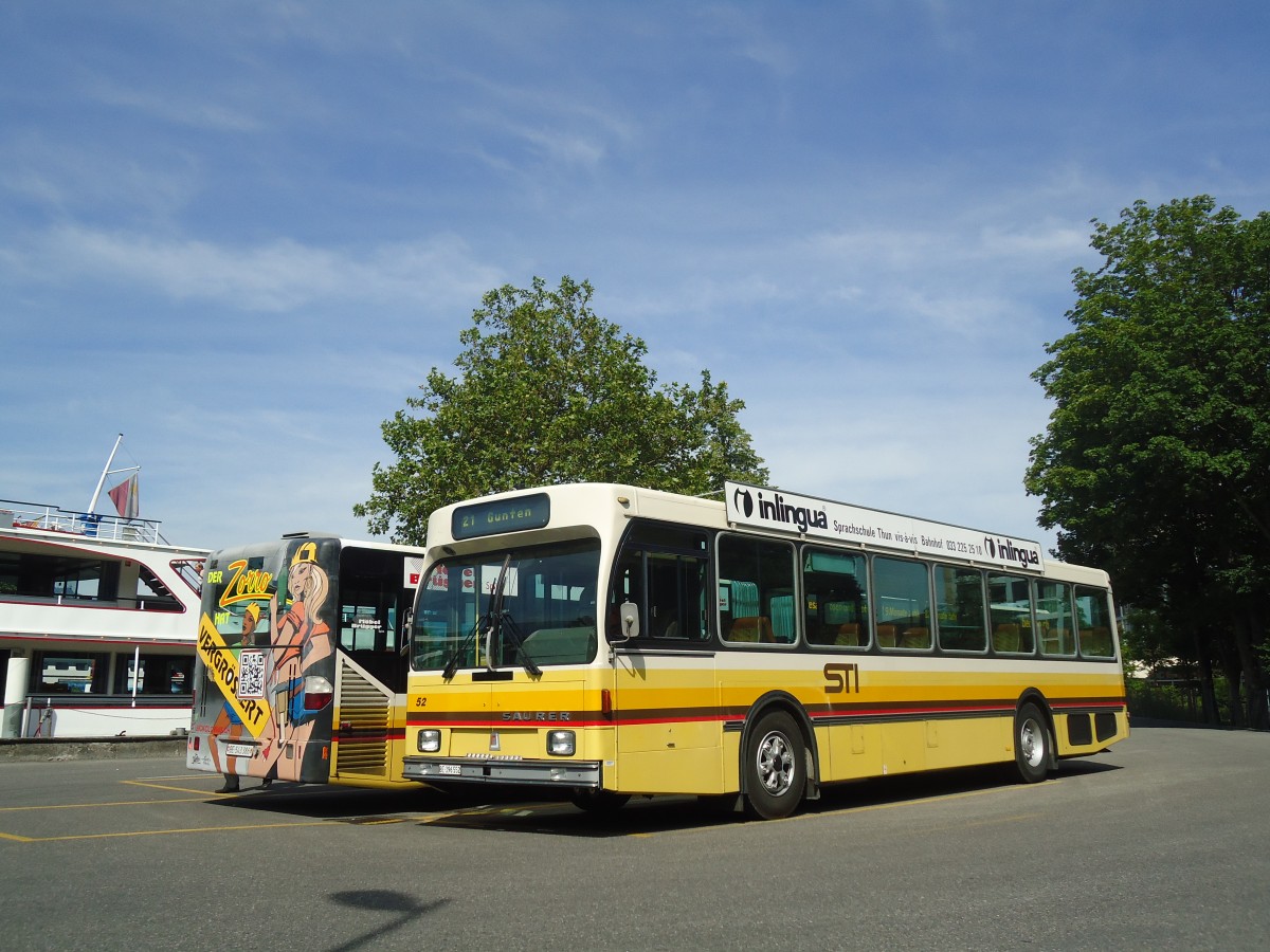 (139'999) - STI Thun - Nr. 52/BE 396'552 - Saurer/R&J am 24. Juni 2012 bei der Schifflndte Thun