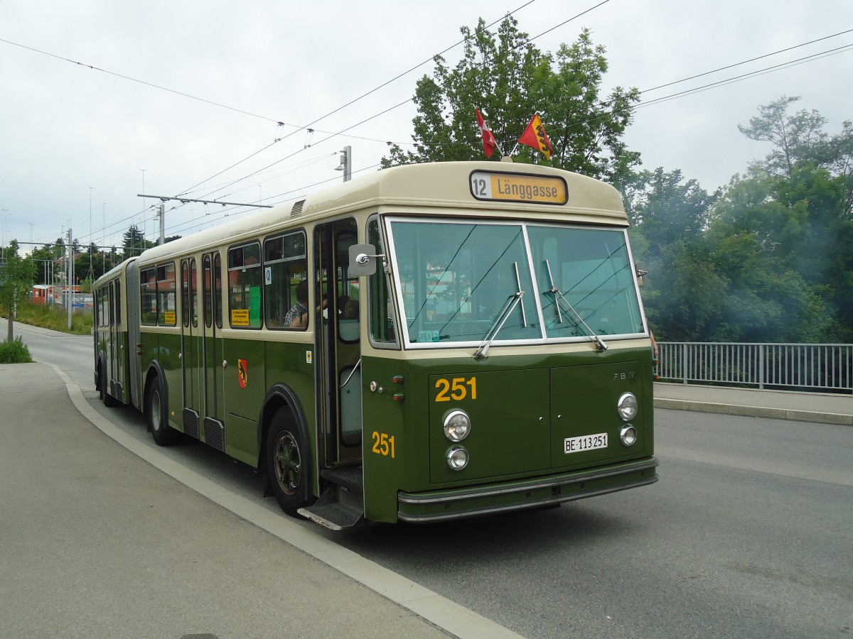 (140'132) - SVB Bern (TVB) - Nr. 251/BE 113'251 - FBW/SWS-R&J am 24. Juni 2012 in Bern, Zentrum Paul Klee