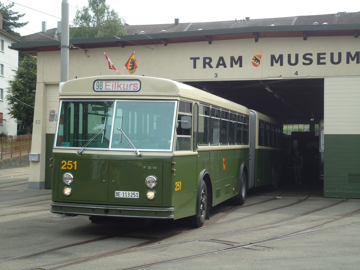 (140'167) - SVB Bern (TVB) - Nr. 251/BE 113'251 - FBW/SWS-R&J am 24. Juni 2012 in Bern, Weissenbhl