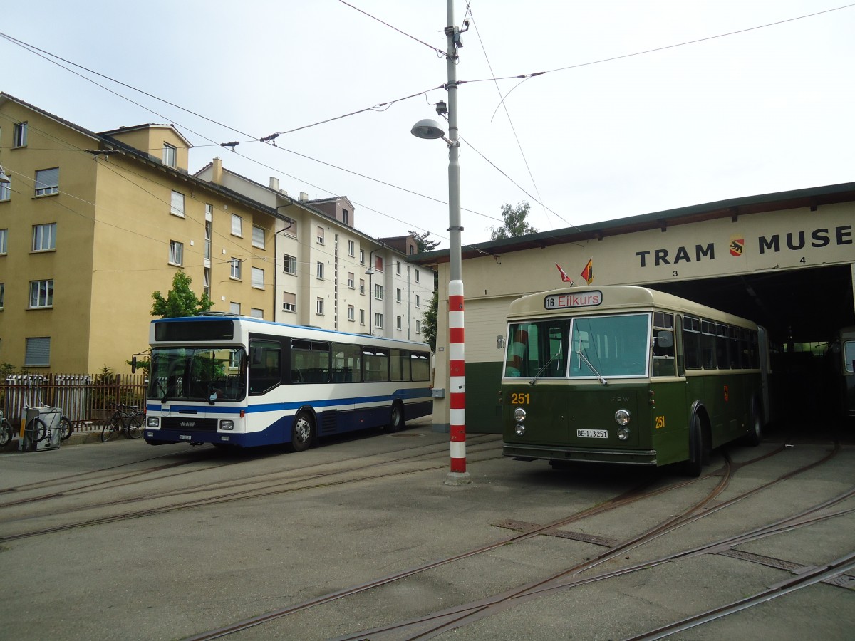 (140'170) - SVB Bern (TVB) - Nr. 251/BE 113'251 - FBW/SWS-R&J am 24. Juni 2012 in Bern, Weissenbhl